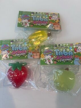 Taba-licious Fun Fruit Squishy Toy Set - Red, Yellow, Green